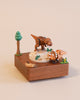Dinosaur themed wooden music box