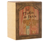 PRE-ORDER: Ballet Mice in Dance Studio, Little Sister and Brother. A charming decorative box shows two mice in ballet outfits on stage with "Le Studio de danse" above—perfect for a mouse house or dance studio. Approx. ship date: Late October.