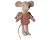 PRE-ORDER: Fairy Mouse, Little - Rose features a light pink body, large pink ears, a smiling face, soft wings with pink polka-dots, and a long tail—standing upright and ready to inspire imaginative play. Ships late September.