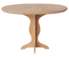 The PRE-ORDER: Oval Table, Mini - Nature (ships early October) features a smooth top, unique intersecting base, natural wood grain, excellent quality wood, and a minimalist design.