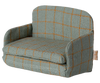 PRE-ORDER: Sofa Bed, Mouse - Checker (Estimated Ship Date: Late September). A charming miniature green and orange checkered mouse sofa bed, perfect for completing your SuitCasa living room.