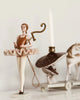 polyresin train of animals and figurines holding candles and numbers