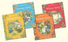 A Year In Brambly Hedge by Jill Barklem features four classic children's stories, each named for a season—Spring, Summer, Autumn, and Winter—with illustrated covers showing detailed animal scenes.