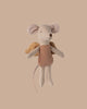 PRE-ORDER: Fairy Mouse, Little - Powder features a soft light brown body, large ears, golden wings, long tail, and brown outfit. This charming doll inspires imagination and ships in late September.