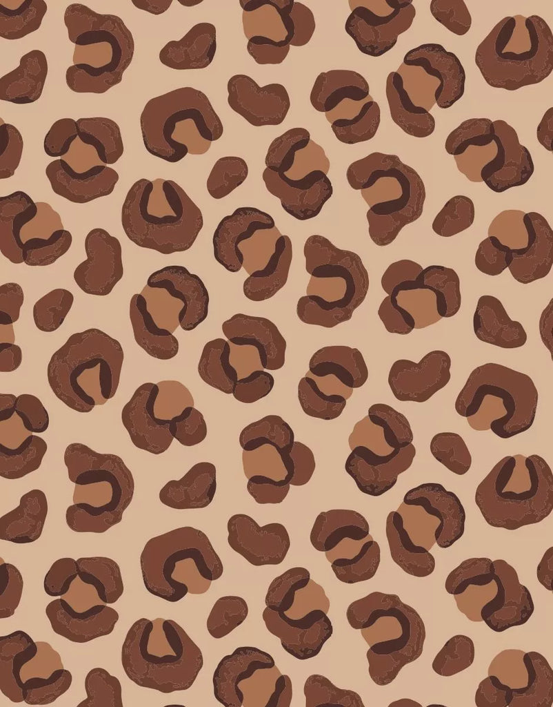Minikane Doll Shoes | Converse Style Leopard Print Sneakers feature an irregular dark brown and tan leopard print on a light beige background, inspired by French fashion.