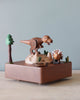 Dinosaur themed wooden music box