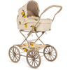 Doll pram with glitter lemon print