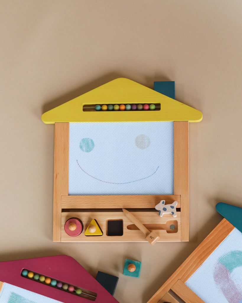 House shaped drawing board