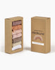 Two brown boxes labeled "Minikane" showcase "Little Hearts" Panties Weekly for your Gordis dolls. One box is open, revealing hand-washable essentials in pink, brown, and beige. The other remains closed with a logo and text stating "made in France.
